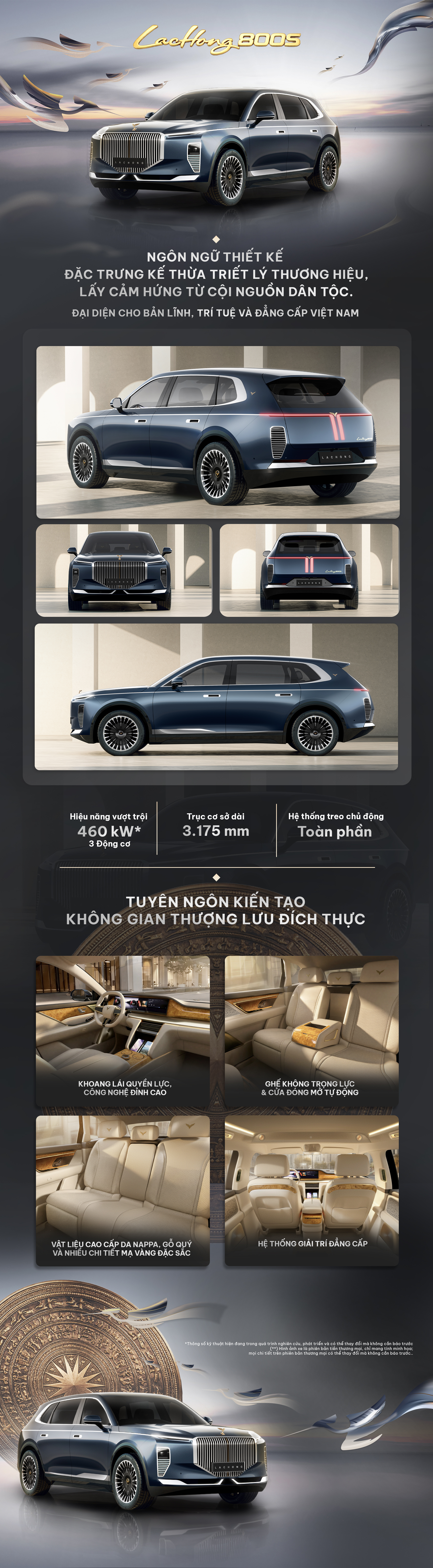 Xe siêu sang Lạc Hồng 800S VinFast